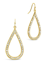 Load image into Gallery viewer, Evangeline CZ Teardrop Hoop Earrings
