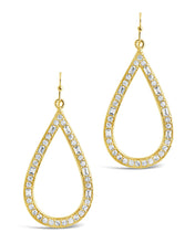 Load image into Gallery viewer, Evangeline CZ Teardrop Hoop Earrings
