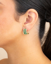 Load image into Gallery viewer, Serena CZ Hoop Earrings
