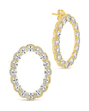 Load image into Gallery viewer, Rosario CZ Oval Stud Earrings
