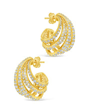 Load image into Gallery viewer, Jenny CZ Statement Hoop Earrings
