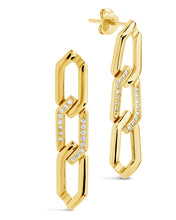 Load image into Gallery viewer, Kinslee Chain Drop Stud Earrings

