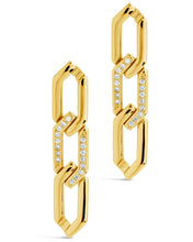 Load image into Gallery viewer, Kinslee Chain Drop Stud Earrings
