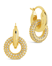 Load image into Gallery viewer, Hunter CZ Interlocking Circle Drop Earrings
