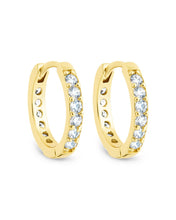 Load image into Gallery viewer, Zadie CZ Everyday Hoop Earrings
