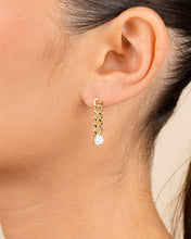 Load image into Gallery viewer, Phoebe CZ Chain Link Drop Stud Earrings
