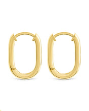 Load image into Gallery viewer, Casey Rectangular CZ Hoop Earrings
