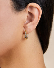 Load image into Gallery viewer, Casey Rectangular CZ Hoop Earrings
