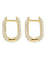 Load image into Gallery viewer, Francesca CZ Rectangular Hoop Earrings

