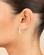 Load image into Gallery viewer, Francesca CZ Rectangular Hoop Earrings
