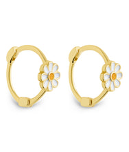 Load image into Gallery viewer, Stella Flower Micro Hoop Earrings
