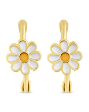 Load image into Gallery viewer, Stella Flower Micro Hoop Earrings
