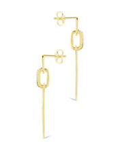 Load image into Gallery viewer, Chelle CZ Mixed Link Drop Studs
