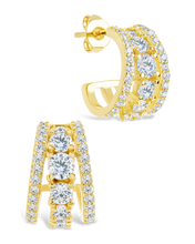 Load image into Gallery viewer, Yasmina CZ Hoop Earrings
