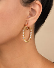 Load image into Gallery viewer, Aaliyah CZ Hoop Earrings
