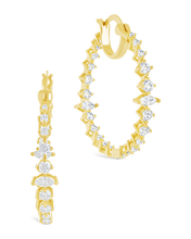 Load image into Gallery viewer, Aaliyah CZ Hoop Earrings
