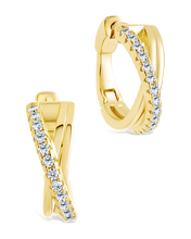 Load image into Gallery viewer, Juliana CZ Hoop Earrings
