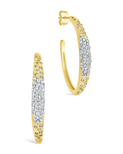 Load image into Gallery viewer, Cherise Pave CZ Hoop Earring
