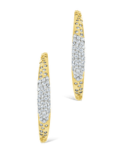 Load image into Gallery viewer, Cherise Pave CZ Hoop Earring
