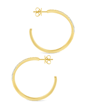 Load image into Gallery viewer, Cherise Pave CZ Hoop Earring
