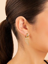Load image into Gallery viewer, Jenna Triple Spike Dangle Huggies

