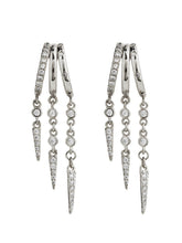 Load image into Gallery viewer, Jenna Triple Spike Dangle Huggies
