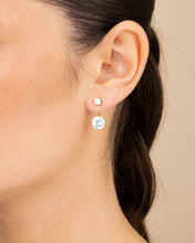 Load image into Gallery viewer, Sterling Silver Brilliant CZ Stud Jacket Earrings
