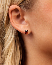 Load image into Gallery viewer, Sterling Silver 7mm Rainbow CZ Studs
