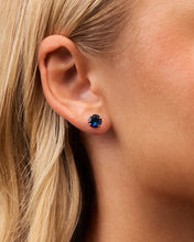 Load image into Gallery viewer, Sterling Silver 7mm Rainbow CZ Studs
