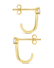 Load image into Gallery viewer, Sterling Silver CZ Suspender Stud Earrings

