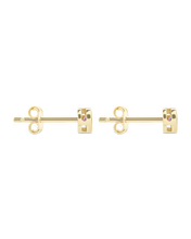 Load image into Gallery viewer, Sterling Silver Bezel Set CZ Heart Studs
