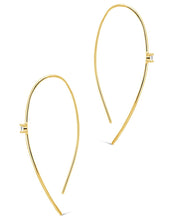 Load image into Gallery viewer, Sterling Silver CZ Studded Threader Earrings
