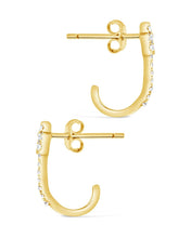 Load image into Gallery viewer, Sterling Silver CZ Star Jacket Earrings
