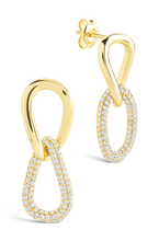 Load image into Gallery viewer, Sterling Silver Taissa CZ Chain Link Studs
