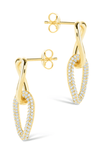 Load image into Gallery viewer, Sterling Silver Taissa CZ Chain Link Studs
