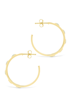 Load image into Gallery viewer, Sterling Silver Asher Flat Polished Hoops
