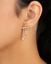 Load image into Gallery viewer, Sterling Silver Adrian CZ Waterfall Statement Studs
