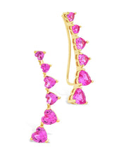 Load image into Gallery viewer, Sterling Silver Jillian CZ Heart Crawler Studs

