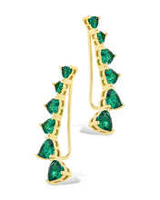 Load image into Gallery viewer, Sterling Silver Jillian CZ Heart Crawler Studs
