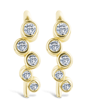 Load image into Gallery viewer, Sterling Silver Talia CZ Bezel Crawler Earrings
