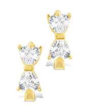 Load image into Gallery viewer, Sterling Silver Ravenna CZ Micro Hoop Earrings

