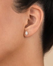Load image into Gallery viewer, Sterling Silver Oval Cut Prong Set Stud Earrings

