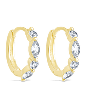 Load image into Gallery viewer, Sterling Silver Kensington Micro Hoops
