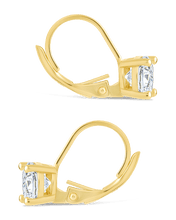 Load image into Gallery viewer, Sterling Silver Round Cut French Clip Earrings
