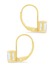 Load image into Gallery viewer, Sterling Silver Princess Cut French Clip Earrings
