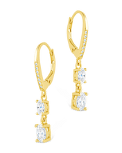 Load image into Gallery viewer, Sterling Silver Liesel Oval Cut CZ French Clip Earrings
