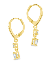 Load image into Gallery viewer, Sterling Silver Magdalena Brilliant Cut CZ French Clip Earrings
