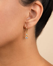 Load image into Gallery viewer, Sterling Silver Magdalena Brilliant Cut CZ French Clip Earrings
