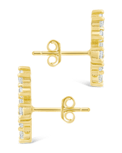 Load image into Gallery viewer, Sterling Silver Round Cut Cluster CZ Crawlers
