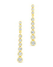 Load image into Gallery viewer, Sterling Silver Helene Brilliant Cut CZ Dangle Earrings
